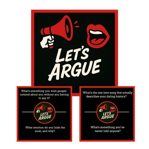 Kocak Gold Let’s Argue Card Game - Lets Debate Discussion Conversation Starter Party Game for Adults - Game Night Activity for Family Couples