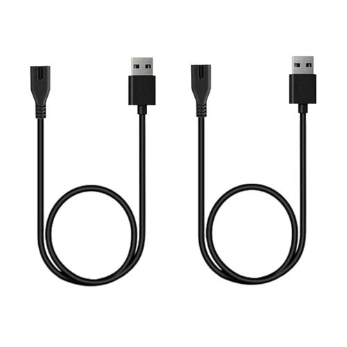 Crevauh 2 Pack Worldwide USB Charging Cable Rechargeble Cord for Callus Remover IWEEL/PRITECH/Geopu/CIVYPRO/ELMCHEE/Nicebirdie/zikillya Foot File