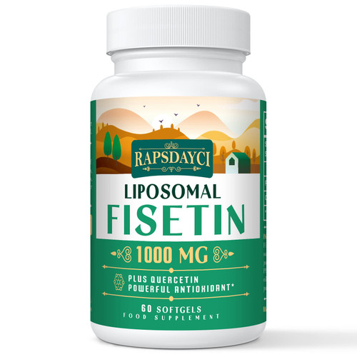 Liposomal Fisetin with Quercetin - High Potency 1200mg per Serving Combo Antioxidant Supplement for Optimal Health - 60 Softgels Per Bottle (Pack of 1) Liposomal Fisetin with Quercetin - High Potency 1200mg per Serving Combo Antioxidant Supplement for Optimal Health - 60 Softgels Per Bottle (Pack of 1)