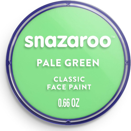 Snazaroo Classic Face and Body Paint for Kids and Adults, Pale Green Colour, Water Based, Easily Washable, Non-Toxic, Makeup, Body Painting for Parties, for Ages 3+ Snazaroo Classic Face and Body Paint for Kids and Adults, Pale Green Colour, Water Based, Easily Washable, Non-Toxic, Makeup, Body Painting for Parties, for Ages 3+