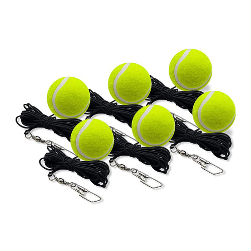 TaktZeit String Ball Spare Balls for Tennis Trainer Tennis Balls for Rebound Baseboard Self Tennis Training Tool Ball Back Training Gear (Basic, 6Pcs)