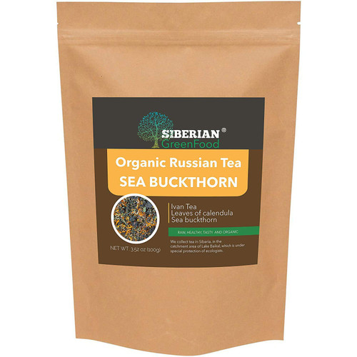 Sea buckthorn, Natural Tea drink based on Ivan tea, Premium quality (100gr / 3.5oz, Sea buckthorn)