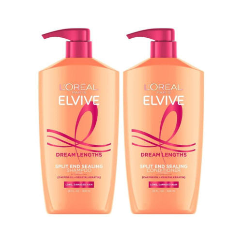 L'Oreal Paris Elvive Dream Lengths Shampoo and Conditioner Kit, Paraben Free, 1 kit