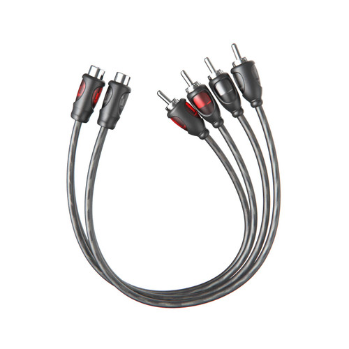 ROCKRIX 1ft RCA 1 Female to 2 Male Audio Speaker Y Adapter Splitter Cable (2 Pack)