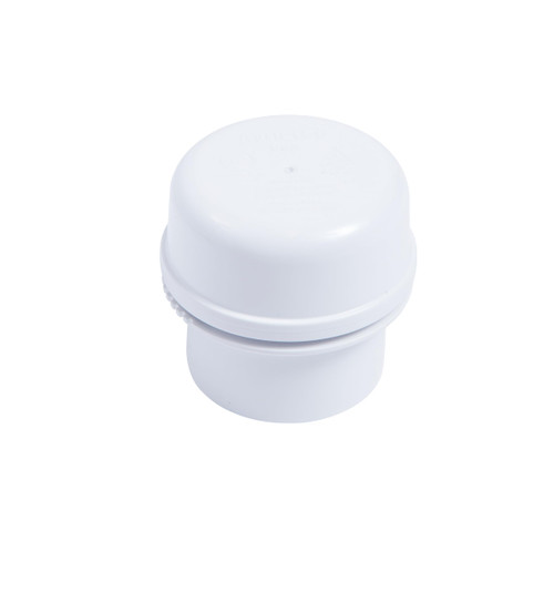 JB Products Air Admittance Valve, 2″ x 1-1/2″ Solvent Weld 6 DFU Capacity, PVC Construction For Venting Plumbing Drainage Systems (White)