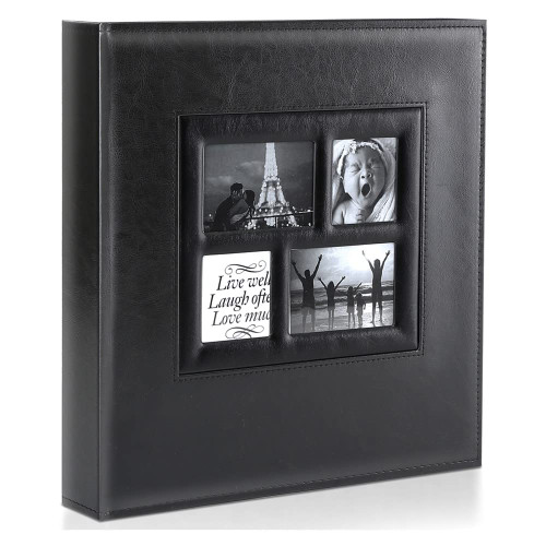 Ywlake Photo Album 4x6 600 Pockets Photos, Extra Large Capacity Family Wedding Picture Albums Holds 600 Horizontal and Vertical Photos Black