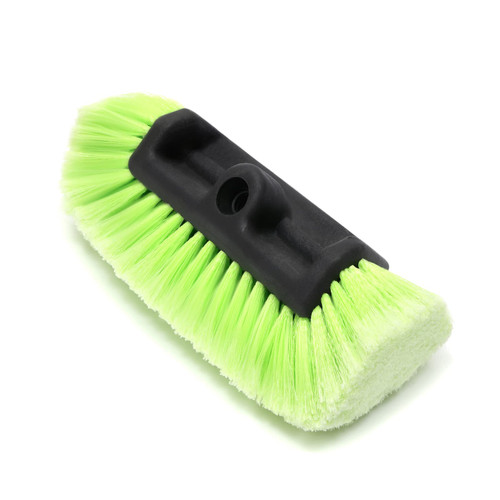 Forgrace 12" Car Wash Brush with Soft Bristle Auto RV Truck Boat Camper Car Exterior Washing Heavy Duty Tri-Level Dip Green