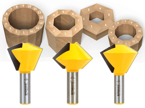 YONICO Birdsmouth Router Bit Set 3 Bit 1/2-Inch Shank 15330