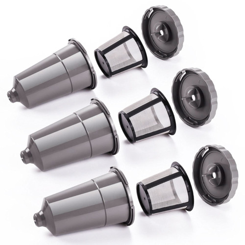 for Keurig My K-Cup Reusable Coffee Filter, Brew Coffee or Tea, Fits B30 B40 B50 B60 B70 Series with Sustainable Coffee Accessories, Gray 3 Pack