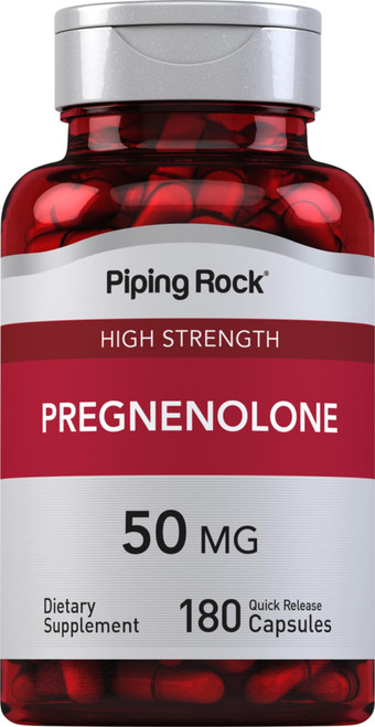 Piping Rock Pregnenolone 50 mg | 180 Capsules | Hormone Support Supplement | Non-GMO, Gluten Free