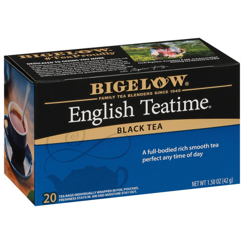 Bigelow Tea English Teatime Black Tea, Caffeinated Tea, 20 Count Box (Pack of 6), 120 Total Tea Bags