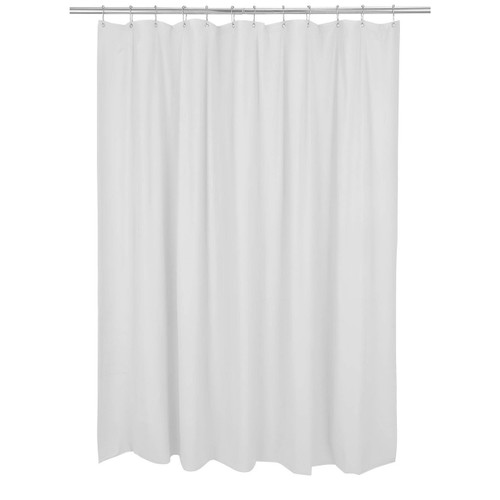Bath Bliss Mildew Proof Heavy Duty Shower Liner Curtain, 72 by 72-Inch, White