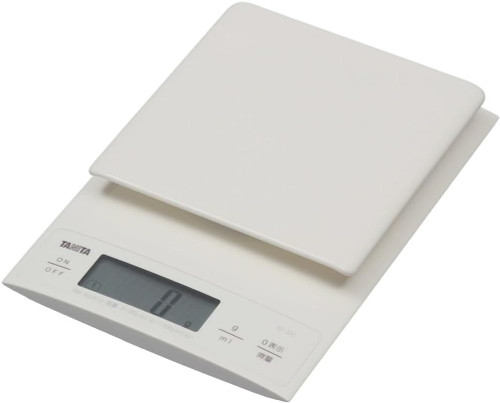 TANITADigital cooking scale【Also useful for making bread0.1g unitHigh accuracyWeighing up to3kg】WhiteKD-320-WH