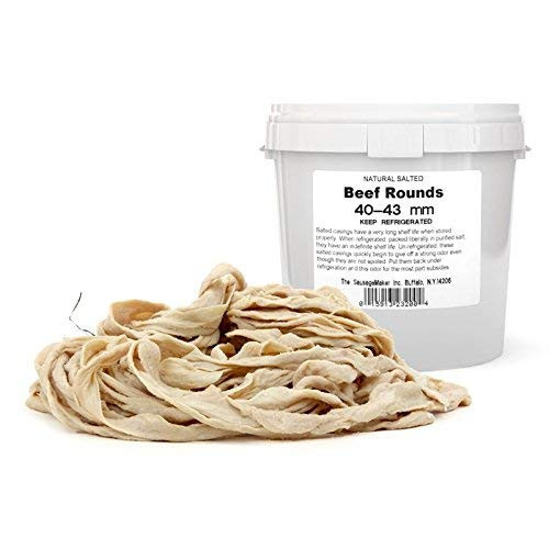 The Sausage Maker - Natural Beef Rounds 40-43mm Suasage Casings for Sausage Making (1 5/8"-1 3/4")