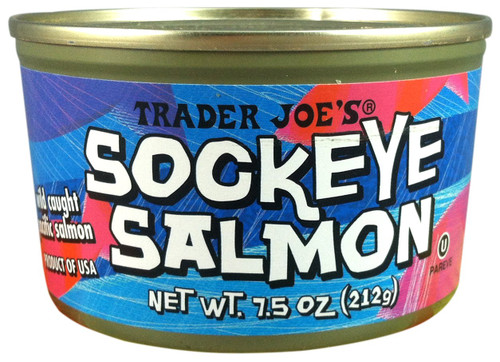 Wild Caught Sockeye Salmon (Pack of 6), 7.5 oz Can - Trader Joe's
