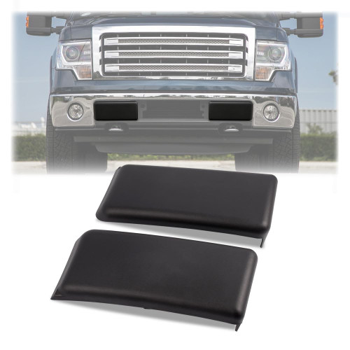 PIT66 Front Bumper Guards Inserts Caps Pads Compatible with Ford F150 2009-2014/Not Fit Harley Edition Driver and Passenger Side Bumper Covers 9L3Z17E810B 9L3Z17E811B