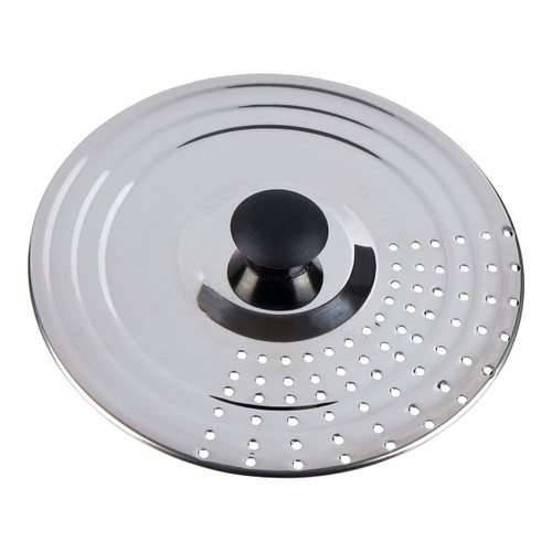 KRÜGER Universaldeckel Edelstahl Lid/Splash Guard, 30 x 20 x 30 cm, stainlesssteel