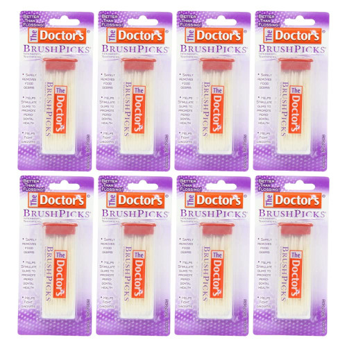 The Doctor's BrushPicks Interdental Toothpicks, 120 Count. (Pack of 8)