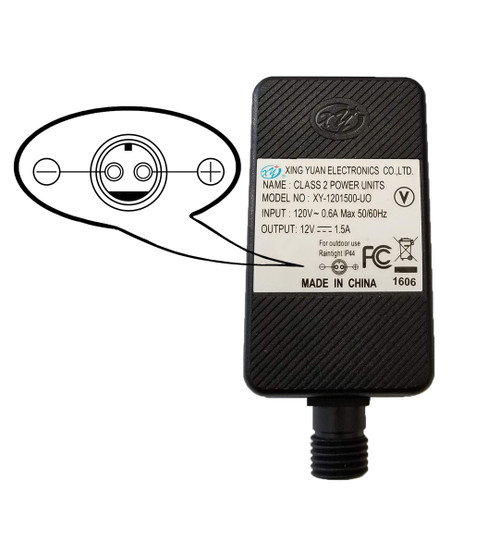 12Vdc 1.5A Replacement Inflatable Adapter UL or ETL Listed 1500mA Power Supply Transformer for Holiday Blow Ups Christmas LED Yard Decorations Halloween Garden Inflatables Outdoor 12V 1.50Amp