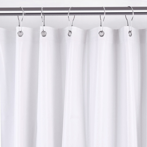 MhhYLL White Shower Curtain Liner,72 x 84 Inches Vinyl 10 G Heavy Duty Plastic Shower Curtain,Waterproof Weighted Bathroom Shower Liner