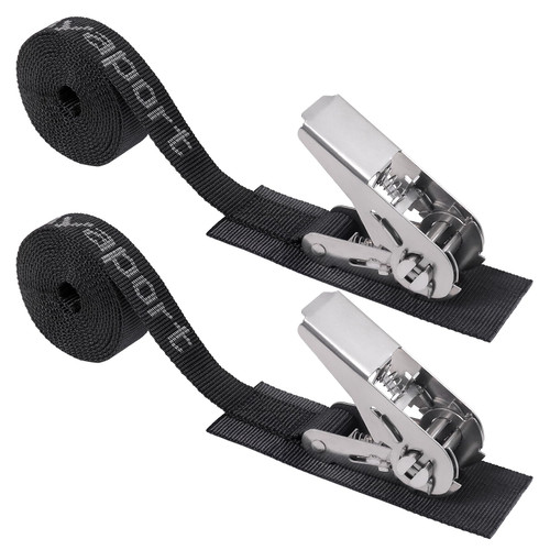 Ayaport Stainless Steel Ratchet Tie Down Straps Endless 8' Heavy Duty Boat Tie Downs Boat Accessories Pack of 2
