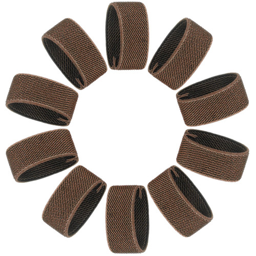 FRTKK 10 Pcs Elastic Belt Keepers Strap Organizers Web Belt Loop Stays Backpack/Harness Straps Holder Retainer Band for 1.5" -2" Wide Belts/Straps (Coffee)