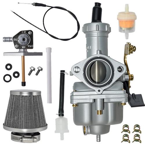 JDLLONG TRX250EX Carburetor for Honda Sportrax 250 EX TRX250EX 2001 2002 2003 2004 2005 ATV Carb with Throttle Cable Fuel Petcock Valve and 35mm Air Filter