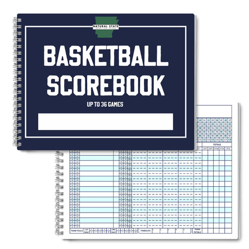 Basketball Scorebook for 36 Games | 8.5 In x 11 In Basketball Playbook w/ Wire Binding | League, High School, or Middle School Basketball Score Book for Coaches | Basketball Stats Book Made in the USA