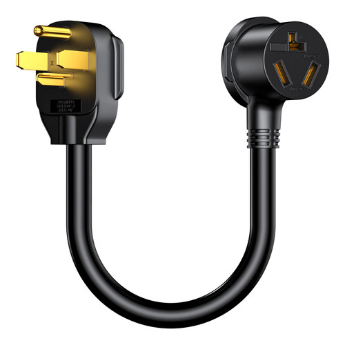 1.5FT Dryer Outlet Adapter,3 Prong to 4 Prong Dryer Adapter, NEMA 14-30P Male to 10-30R Female, Dryer Cord Adapter 4 to 3 Prong, STW 10AWG, 30A, 250V, 4Prong to 3 Prong Dryer Adapter, 3 to 4 Prong Dry