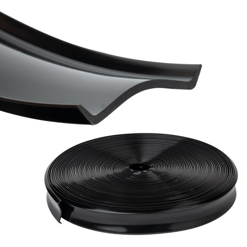 Black Vinyl 7/8" Insert Molding Trim Screw Cover | Rv Trim Inserts | RV Camper Travel Trailer (50 ft, Black)