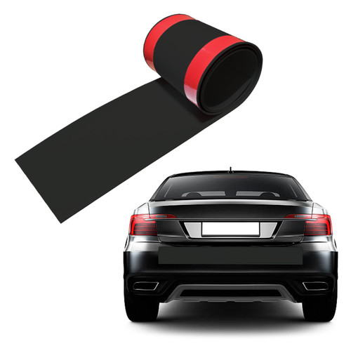 Rubber Bond DIY Car Bumper Protectors - 6x48 Inches Strong Self-Adhesive Rubber Bumper Guards for Cars - Anti-Scratch and Waterproof No-Residue Rubber Bumper Car Protection Strip - Black