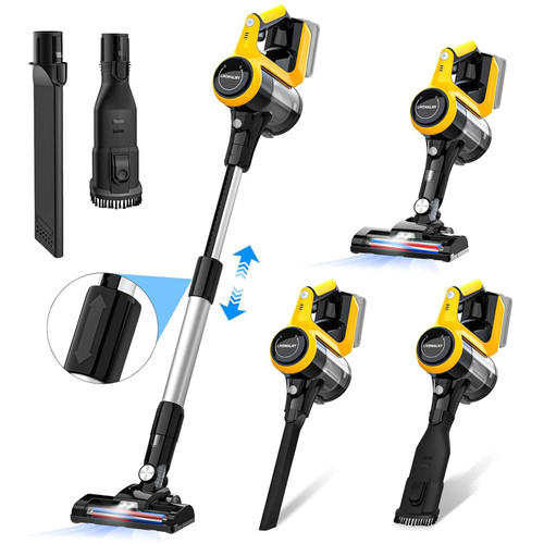 Cordless Vacuum Cleaner for DeWALT 20v/18v Battery, 250W Upgrade Brushless Motor, 6 in 1 Lightweight Vacuum with 2 Mode Powerful Suction,20Kpa Stick Vacuum for Hardwood Floor Pet Hair(No Battery) Cordless Vacuum Cleaner for DeWALT 20v/18v Battery, 250W Upgrade Brushless Motor, 6 in 1 Lightweight Vacuum with 2 Mode Powerful Suction,20Kpa Stick Vacuum for Hardwood Floor Pet Hair(No Battery)