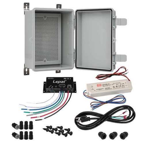 2 x 30W Outdoor Bluetooth 5.0 Amplifier Kit with AC Cord