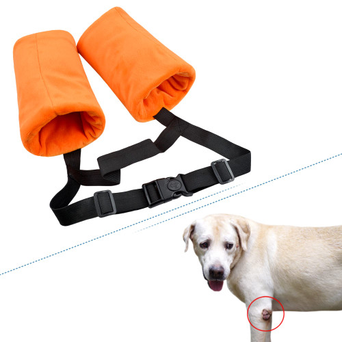 Dog Elbow Protector Fleece Elbow Sleeves with Cotton Pad for Dogs Prevent Injury (Large)