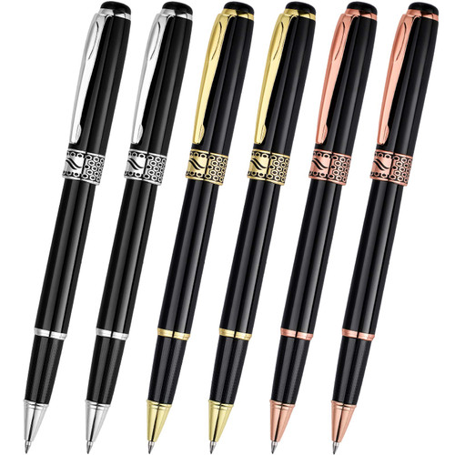 Tenare Weighted Pens for Hand Tremors Black Ink Heavy Pens Weighted Writing Tools for Hand Tremors, Low Dexterity, Weak Grip Strength, Parkinson's Patients, Elderly Adults, 3 Colors(6 Pieces)