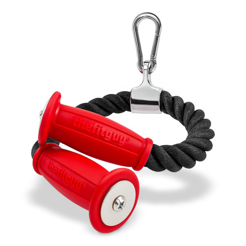 THEFITGUY Ergonomic Tricep Rope | 30” Non-Slip Cable Attachment | Wrist Pressure Relief | Grip Strength & Forearm Activation | Home & Commercial Gym Accessory | for Cable Machine & Smart Gym