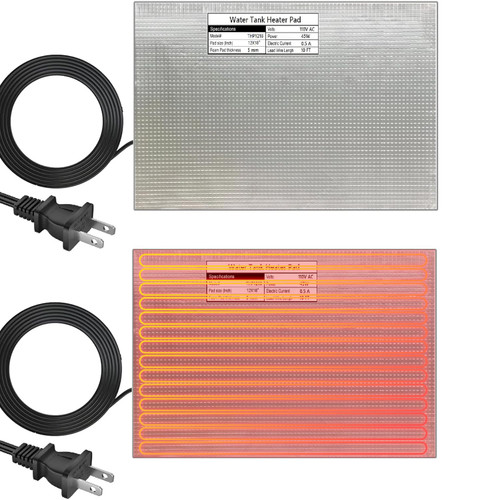 H&G lifestyles RV Holding Tank Heater Pad Use with Up to 50 Gallons Fresh Water 120V 12" x 18" Holding Tank Heating Pad with Constant Temperature Heating Plate (Pack of 2)