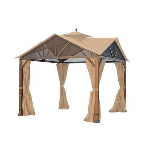 Garden Winds Replacement Canopy Top Cover Compatible with The Style Selections Pitched Roof Gazebo - Upgraded Riplock 350 Fabric - Will Fit Models TPGAZ2307, TPGAZ2307A, TPGAZ2307B, TPGAZ2307D