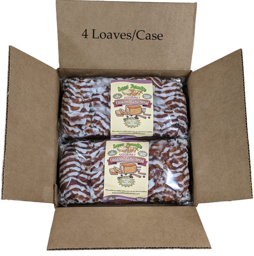 Gourmet Cinnamon Bread | All Natural, Sweet, Delicious, Moist, Unsliced, Freezer Friendly | Sweet Paradise Fine Foods (Cinnamon Raisin, 20 Ounce (Pack of 4))
