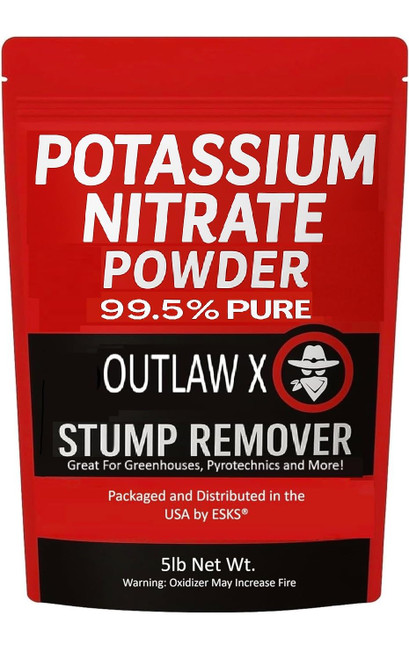 Potassium Nitrate HIGH Purity Powder Reagent Grade for Stump Remover and More 5 LBS by ESKS®-Outlaw X