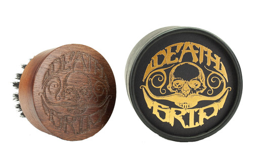 Beard Brush for Men - Premium Boar Bristle Small Round Mustache Comb Natural Wooden Handle & Travel Case | Ideal for Grooming, Styling, Detangling, Softening Facial Hair & Promoting Healthy Growth