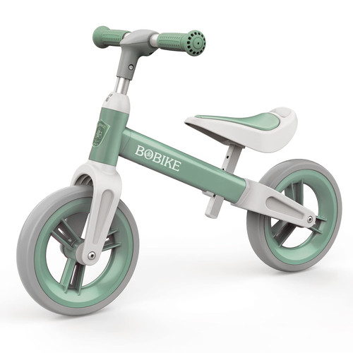 Bobike Toddler Balance Bike Toys for 1 to 6 Year Old Girls Boys Adjustable Seat and Handlebar No-Pedal Training Bike Best Gifts for Kids (Green)