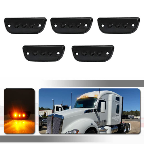 Tonsya For 2015 2016 2017 2018 2019 2020 Kenworth T680 T770 T880 Peterbilt 569 Truck Trailer Cab Roof Top Clearance Marker LED Running Lights