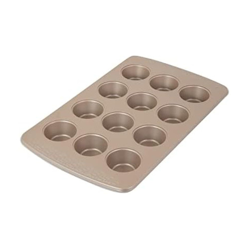Chicago Metallic Everyday Non-Stick 12 Cup Muffin and Cupcake Pan. Perfect for creating evenly sized muffins, cupcakes, egg cups, and more