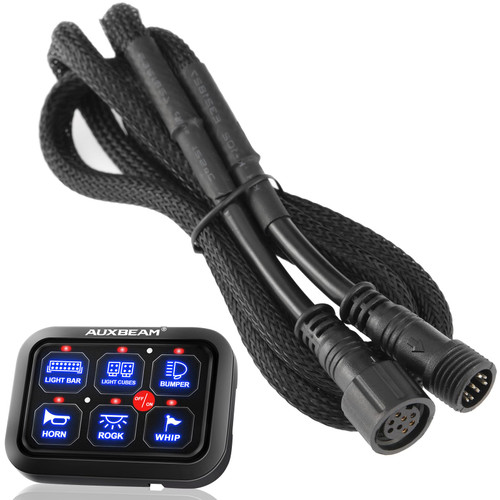 Auxbeam Extension Wiring Harness for 6 Gang Switch Panel BC60, GC60, Switch Controller Extended Wire Line, 1.2m/47 inch