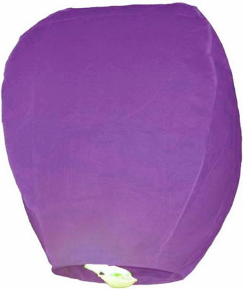 10 Purple- Eco-Friendly Chinese Flying Sky Lanterns (A Liittle Tree)