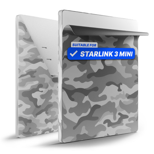EYO Protective Sticker for Starlink Mini Accessories - Weatherproof Sticker for Outdoor Use - Easy to Apply - Different Designs Available - No Signal Loss - Residue-Free Removal Camo Grey