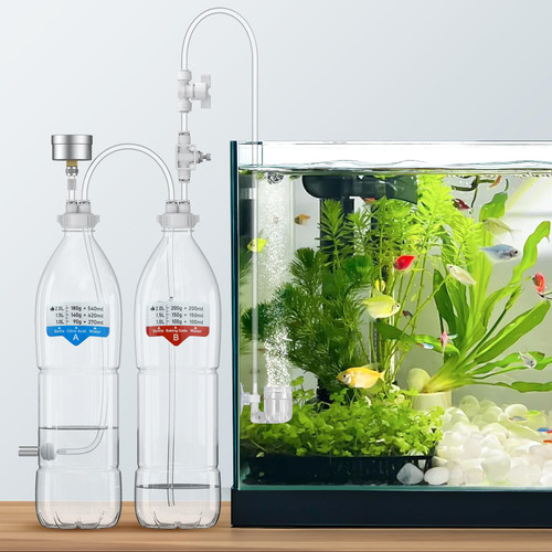 Pawfly Aquarium CO2 Generator System Kit, CO2 for Aquarium Plants, CO2 Generator for Plants, DIY CO2 Aquarium Kit with CO2 Diffuser Regulator Pressure Gauge and Safety Valve Pawfly Aquarium CO2 Generator System Kit, CO2 for Aquarium Plants, CO2 Generator for Plants, DIY CO2 Aquarium Kit with CO2 Diffuser Regulator Pressure Gauge and Safety Valve