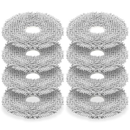 8 Pack Replacement Mop Pads Compatible with iRobot Roomba Plus 405 Combo / 505 Combo Robot Vacuum Cleaner, Reusable & Washable Microfiber Mop Cloth Refill