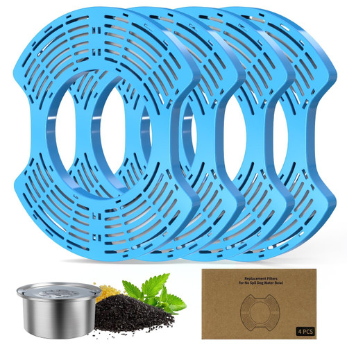 4 Pcs Stainless Steel Dog Water Bowl Filters - Activated Carbon Replacement Filters for No Spill Dog Water Bowl 4 Pcs Stainless Steel Dog Water Bowl Filters - Activated Carbon Replacement Filters for No Spill Dog Water Bowl